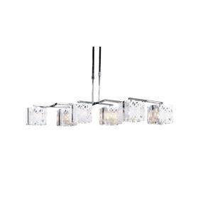 M1258  Tokio Rectangular Telescopic 6 Light Gloss White
